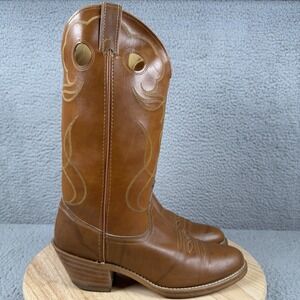 ACME 4607 Boots Mens Size 9 D Brown Leather Western Cowboy Farm Work Chore Show